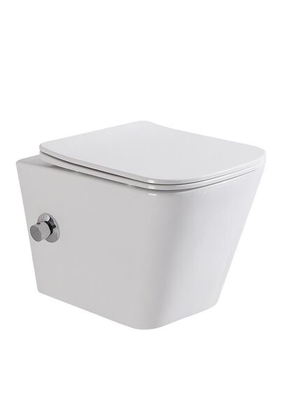 Купить Унитаз подвесной с сиденьем и креплением с функцией биде и смесителем BB3103CHR-BS/SC (bb3103chr-bs/sc) по цене 22690 руб., в Санкт-Петебруге в интернет магазине 100-Систем, а также дургие товары BelBagno из раздела Унитазы подвесные и Унитазы