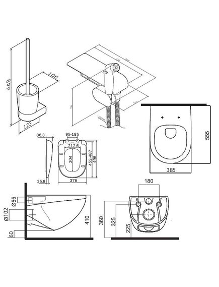 Купить CK70H1003W Spirit V2.0 набор подвесной унитаз с гиг.душем (ck70h1003w) по цене 70190 руб., в Санкт-Петебруге в интернет магазине 100-Систем, а также дургие товары AM.PM из раздела Унитазы подвесные и Унитазы