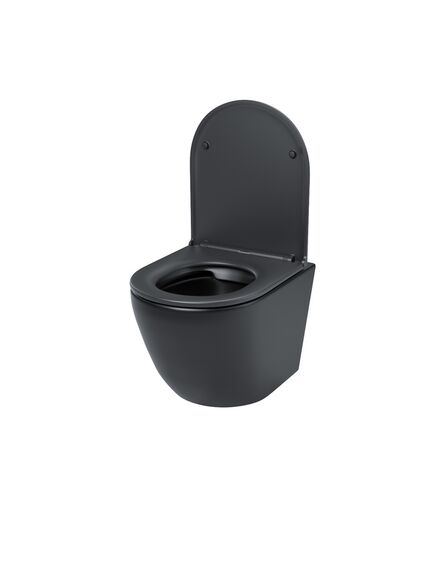 Купить Унитаз подвесной безободковый, чёрный матовый, Blanco, IDDIS, BLAR3BMi25 (BLAR3BMI25) по цене 23990 руб., в Санкт-Петебруге в интернет магазине 100-Систем, а также дургие товары IDDIS из раздела Унитазы подвесные и Унитазы