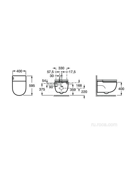 Купить Чаша Roca Meridian IN-TANK подвесная 595, белый 893302000 (893302000) по цене 232586.77 руб., в Санкт-Петебруге в интернет магазине 100-Систем, а также дургие товары ROCA из раздела Унитазы подвесные и Унитазы