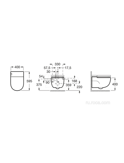 Купить Чаша Roca Meridian IN-TANK подвесная 595, 893301000 (893301000) по цене 232586.77 руб., в Санкт-Петебруге в интернет магазине 100-Систем, а также дургие товары ROCA из раздела Унитазы подвесные и Унитазы