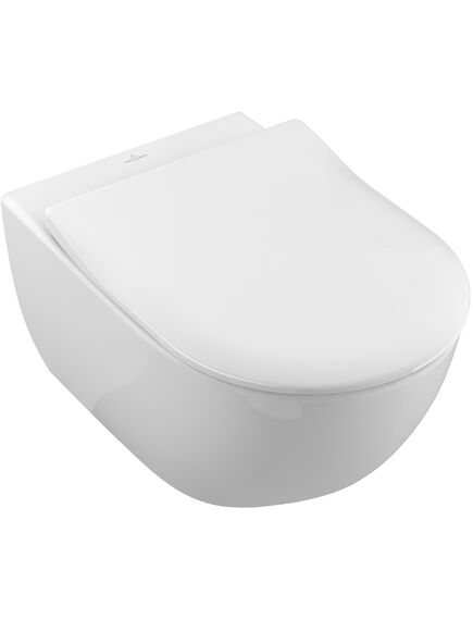 Купить Унитаз подвесной Villeroy&Boch Subway 2.0 5614R201 с сиденьем (Soft Close) (5614r201) по цене 81944.92 руб., в Санкт-Петебруге в интернет магазине 100-Систем, а также дургие товары VILLEROY & BOCH из раздела Унитазы подвесные и Унитазы