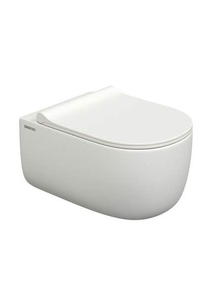 Купить Унитаз Berges Ego XL 082228 подвесной, безободковый, с сиденьем микролифт, цвет белый матовый (082228) по цене 36990 руб., в Санкт-Петебруге в интернет магазине 100-Систем, а также дургие товары BERGES из раздела Унитазы подвесные и Унитазы