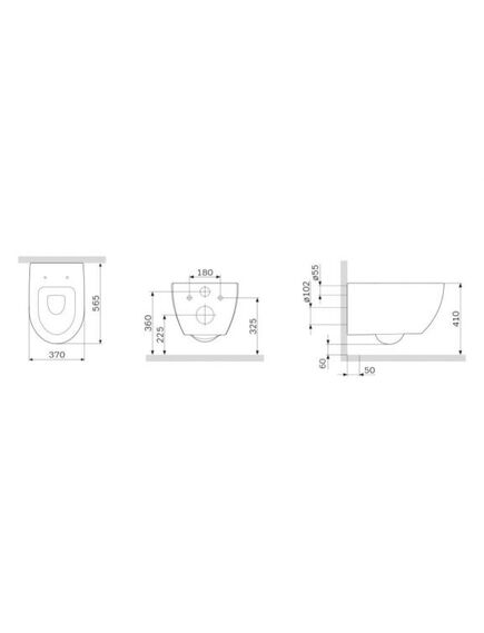 Купить C111700WH Awe подвесной унитаз FlashClean (c111700wh) по цене 13390 руб., в Санкт-Петебруге в интернет магазине 100-Систем, а также дургие товары AM.PM из раздела Унитазы подвесные и Унитазы