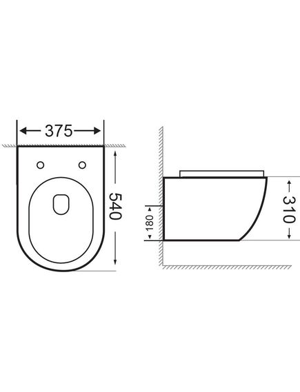 Купить Унитаз подвесной Aquanet Rimless Cetus-BW BL-102N-WHT (CETUS-BW) по цене 30490 руб., в Санкт-Петебруге в интернет магазине 100-Систем, а также дургие товары AQUANET из раздела Унитазы подвесные и Унитазы