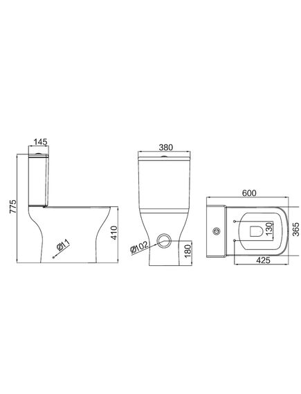 Купить Унитаз компакт Azario Iris AZ-8353 GB белый (az-8353 gb) по цене 12750 руб., в Санкт-Петебруге в интернет магазине 100-Систем, а также дургие товары Azario из раздела Унитазы-компакт с бачком и Унитазы
