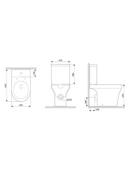 Купить DX35C8600SC Skyline унитаз-компакт безободковый с сиденьем микролифт (DX35C8600SC) по цене 49190 руб., в Санкт-Петебруге в интернет магазине 100-Систем, а также дургие товары DAMIXA из раздела Горизонтальный выпуск и Унитазы-компакт с бачком
