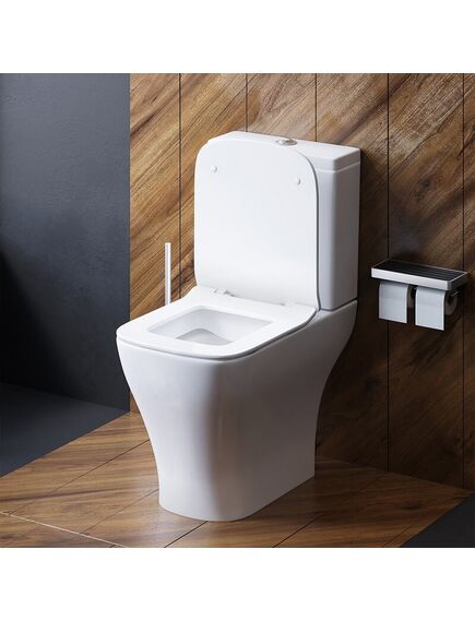 Купить DX78C8600SC Titan унитаз-компакт безободковый с сиденьем микролифт (dx78c8600sc) по цене 49190 руб., в Санкт-Петебруге в интернет магазине 100-Систем, а также дургие товары DAMIXA из раздела Горизонтальный выпуск и Унитазы-компакт с бачком