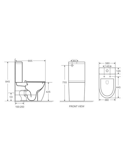 Купить Унитаз компакт Azario Grado AZ-2141 напольный белый (AZ-2141) по цене 18750 руб., в Санкт-Петебруге в интернет магазине 100-Систем, а также дургие товары Azario из раздела Унитазы-компакт с бачком и Унитазы