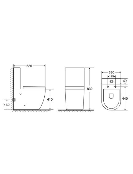 Купить Унитаз компакт Azario Corsa AZ-2062S напольный белый (az-2062s) по цене 18750 руб., в Санкт-Петебруге в интернет магазине 100-Систем, а также дургие товары Azario из раздела Унитазы-компакт с бачком и Унитазы