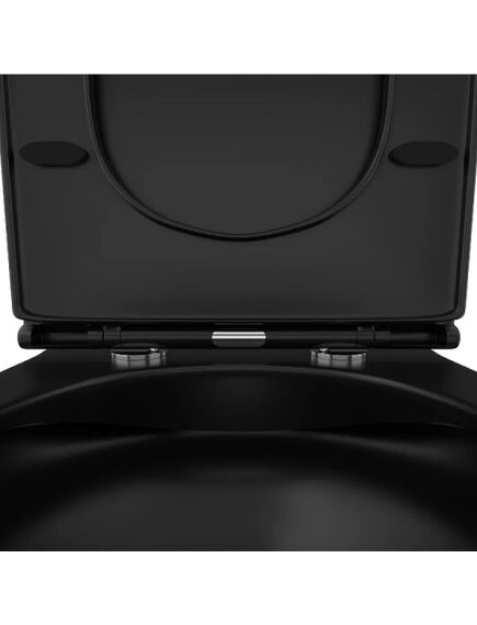 Купить OWL Vind Cirkel-H Matt Black Унитаз подвесной безободковый с сиденьем DP микролифт (owlt190305) по цене 18500 руб., в Санкт-Петебруге в интернет магазине 100-Систем, а также дургие товары  из раздела Унитазы подвесные и Унитазы