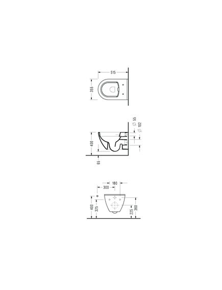 Купить УНИТАЗ ПОДВЕСНОЙ 52x35,5 СМ, БЕЗОБОДКОВЫЙ, С СИДЕНЬЕМ С МИКРОЛИФТОМ BETA (sm46sl) по цене 12914.1 руб., в Санкт-Петебруге в интернет магазине 100-Систем, а также дургие товары Serel из раздела Унитазы подвесные и Унитазы