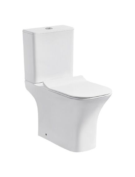Купить Унитаз компакт CeramaLux 1215-P с бачком и сиденьем Микролифт (1215-P) по цене 15200 руб., в Санкт-Петебруге в интернет магазине 100-Систем, а также дургие товары CeramaLux из раздела Горизонтальный выпуск и Унитазы-компакт с бачком