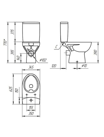 Купить CERSANIT Унитаз-компакт PARVA Clean On 011 3/6 DPL EO (S-KO-PA011-3/6-CON-DL-W) по цене 12990 руб., в Санкт-Петебруге в интернет магазине 100-Систем, а также дургие товары CERSANIT из раздела Горизонтальный выпуск и Унитазы-компакт с бачком