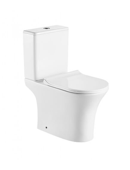 Купить FRETTA ROUND N Унитаз напольный c сиденьем микролифт дюропласт AZ-1038A 650х340х770мм (az-1038a) по цене 17250 руб., в Санкт-Петебруге в интернет магазине 100-Систем, а также дургие товары Azario из раздела Горизонтальный выпуск и Унитазы-компакт с бачком