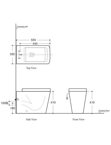 Купить Унитаз приставной Aquanet Rimless Tavr-F BL-103N-FST (tavr-f) по цене 11240 руб., в Санкт-Петебруге в интернет магазине 100-Систем, а также дургие товары AQUANET из раздела Унитазы приставные и Унитазы