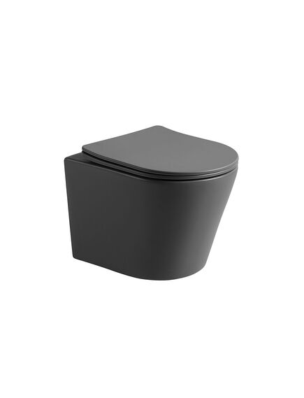 Купить Унитаз подвесной Piatti VT1-11SMA, цвет антрацит матовый, ультратонкое soft-close сиденье, , шт (vt1-11sma) по цене 21935.5 руб., в Санкт-Петебруге в интернет магазине 100-Систем, а также дургие товары Vincea из раздела Унитазы подвесные и Унитазы