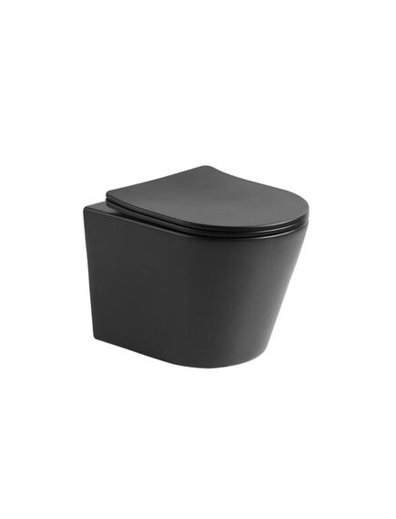 Купить Унитаз подвесной Piatti VT1-11SMB, цвет черный матовый, ультратонкое soft-close сиденье, , шт (vt1-11smb) по цене 20938 руб., в Санкт-Петебруге в интернет магазине 100-Систем, а также дургие товары Vincea из раздела Унитазы подвесные и Унитазы