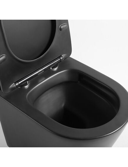 Купить Унитаз подвесной Piatti VT1-11SMB, цвет черный матовый, ультратонкое soft-close сиденье, , шт (vt1-11smb) по цене 20938 руб., в Санкт-Петебруге в интернет магазине 100-Систем, а также дургие товары Vincea из раздела Унитазы подвесные и Унитазы
