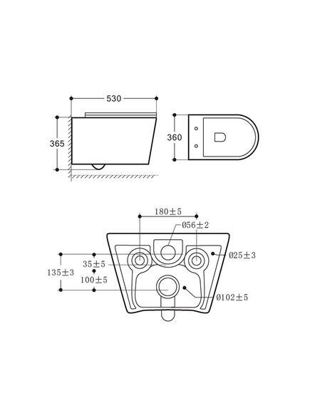 Купить Унитаз подвесной Cute VT1-24 безободковый, цвет белый, ультратонкое soft-close сиденье, , шт (vt1-24) по цене 13775 руб., в Санкт-Петебруге в интернет магазине 100-Систем, а также дургие товары Vincea из раздела Унитазы подвесные и Унитазы