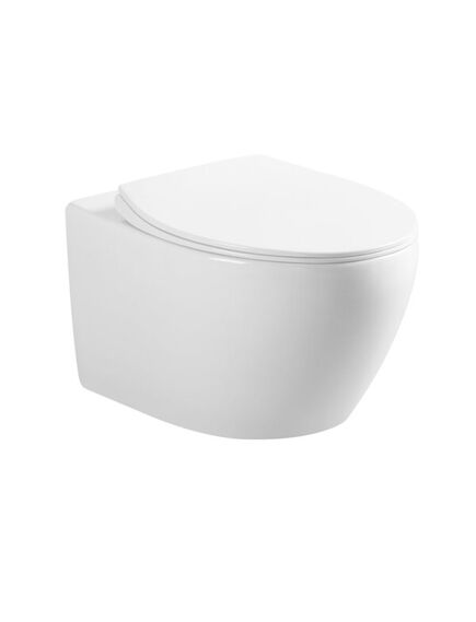 Купить Унитаз подвесной Felice VT1-25 безободковый, цвет белый, ультратонкое soft-close сиденье, , шт (vt1-25) по цене 13842 руб., в Санкт-Петебруге в интернет магазине 100-Систем, а также дургие товары Vincea из раздела Унитазы подвесные и Унитазы