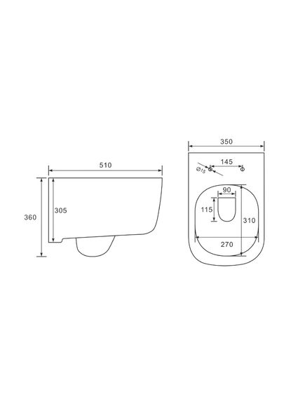 Купить Унитаз подвесной Idea VT1-33 безободковый, цвет белый, ультратонкое soft-close сиденье, , шт (vt1-33) по цене 13110 руб., в Санкт-Петебруге в интернет магазине 100-Систем, а также дургие товары Vincea из раздела Унитазы подвесные и Унитазы