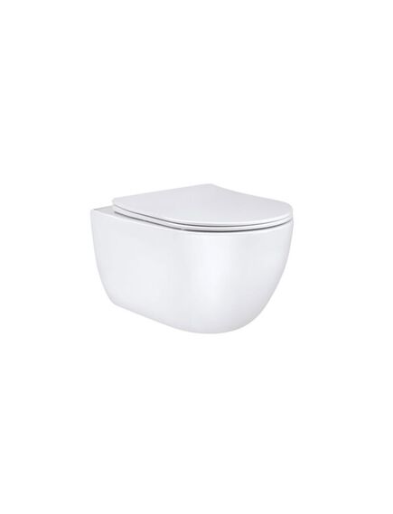 Купить Унитаз подвесной Evo VT1-34 безободковый, цвет белый, ультратонкое soft-close сиденье, , шт (vt1-34) по цене 15333 руб., в Санкт-Петебруге в интернет магазине 100-Систем, а также дургие товары Vincea из раздела Унитазы подвесные и Унитазы