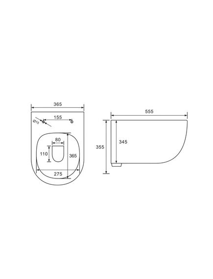 Купить Унитаз подвесной Evo VT1-34 безободковый, цвет белый, ультратонкое soft-close сиденье, , шт (vt1-34) по цене 15333 руб., в Санкт-Петебруге в интернет магазине 100-Систем, а также дургие товары Vincea из раздела Унитазы подвесные и Унитазы
