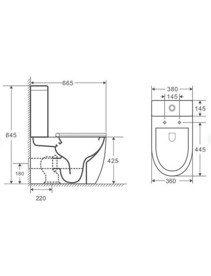 Купить Унитаз компакт Azario Renda AZ-8693 напольный белый (az-8693) по цене 17250 руб., в Санкт-Петебруге в интернет магазине 100-Систем, а также дургие товары Azario из раздела Универсальный выпуск и Унитазы-компакт с бачком