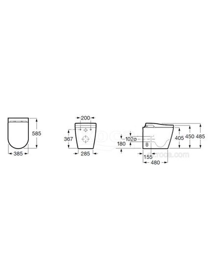 Купить Электронный унитаз-биде Roca Inspira In-Wash приставной rimless 803063001 (803063001) по цене 155054.77 руб., в Санкт-Петебруге в интернет магазине 100-Систем, а также дургие товары ROCA из раздела Электронные и Унитазы