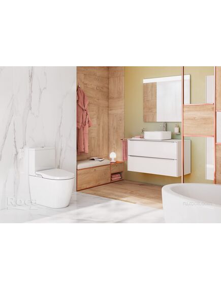 Купить Электронный унитаз-биде Roca Inspira In-Wash напольный с бачком, rimless 80306L001 (80306l001) по цене 215972.77 руб., в Санкт-Петебруге в интернет магазине 100-Систем, а также дургие товары ROCA из раздела Электронные и Унитазы