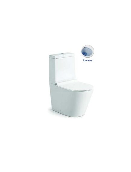 Купить Унитаз-компакт Piatti VT2-11 безободковый, белый, Geberit,ультратонкое сиденье soft close, P-trap, , шт (vt2-11) по цене 16549 руб., в Санкт-Петебруге в интернет магазине 100-Систем, а также дургие товары Vincea из раздела Горизонтальный выпуск и Унитазы-компакт с бачком