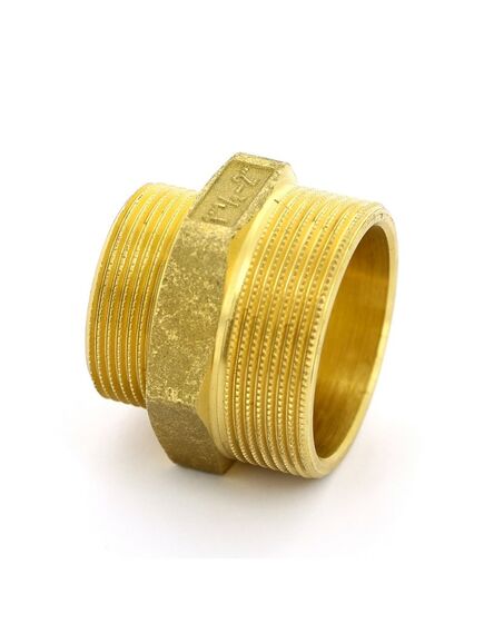 Купить Ниппель переходной 1 1/2"*2 1/2" (латунь) (1500486 / 1552G001008) по цене 3769 руб., в Санкт-Петебруге в интернет магазине 100-Систем, а также дургие товары  из раздела Ниппели и Латунные фитинги