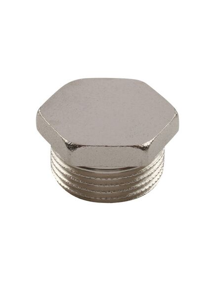 Купить Заглушка 1/2"Н (никель) (1500172 / 1878n0004) по цене 103 руб., в Санкт-Петебруге в интернет магазине 100-Систем, а также дургие товары  из раздела Заглушки и Никелированные фитинги