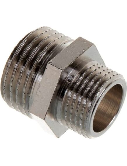 Купить Ниппель переходной 3/8"*1/2" (хром) (1500406) по цене 182 руб., в Санкт-Петебруге в интернет магазине 100-Систем, а также дургие товары  из раздела Ниппели и Хромированные фитинги