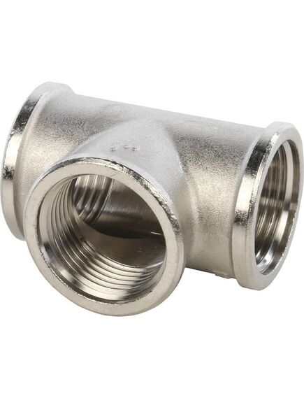 Купить Тройник переходной 1"*3/4"*1" (никель) (1500224 / 1570n060506) по цене 1028 руб., в Санкт-Петебруге в интернет магазине 100-Систем, а также дургие товары  из раздела Тройники и Никелированные фитинги