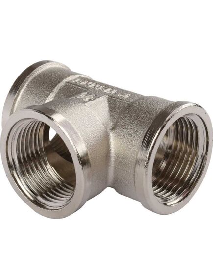 Купить Тройник 1/2" (никель) (1500061 / 1570n040404) по цене 338 руб., в Санкт-Петебруге в интернет магазине 100-Систем, а также дургие товары  из раздела Тройники и Никелированные фитинги