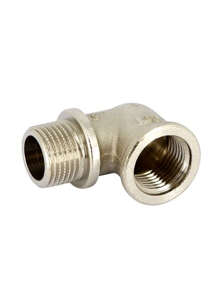 Купить Угольник 1/2" ВН с упором (никель) (1500141 / 1563n000404) по цене 392 руб., в Санкт-Петебруге в интернет магазине 100-Систем, а также дургие товары  из раздела Углы и Никелированные фитинги