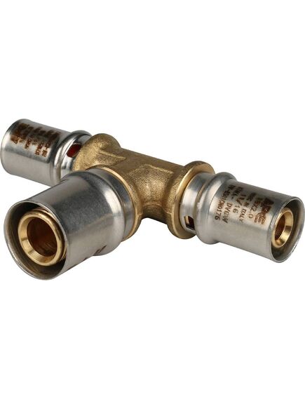 Купить SFP-0005-162016 STOUT Тройник переходной 16x20x16 для металлопластиковых труб прессовой (sfp-0005-162016) по цене 1102 руб., в Санкт-Петебруге в интернет магазине 100-Систем, а также дургие товары STOUT из раздела Пресс Stout 16 и Пресс