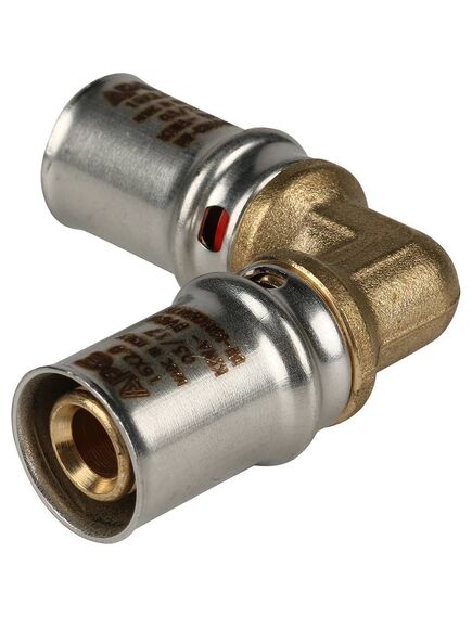 Купить SFP-0009-001616 STOUT Угольник  90° 16х16 для металлопластиковых труб прессовой (SFP-0009-001616) по цене 608 руб., в Санкт-Петебруге в интернет магазине 100-Систем, а также дургие товары STOUT из раздела Пресс Stout 16 и Пресс