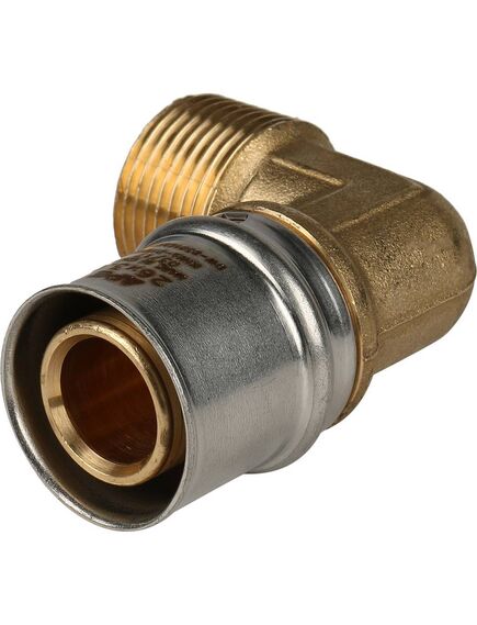 Купить SFP-0011-003426 STOUT Угольник с н/р 26xR 3/4" для металлопластиковых труб прессовой (sfp-0011-003426) по цене 1042 руб., в Санкт-Петебруге в интернет магазине 100-Систем, а также дургие товары STOUT из раздела Пресс Stout 26 и Пресс