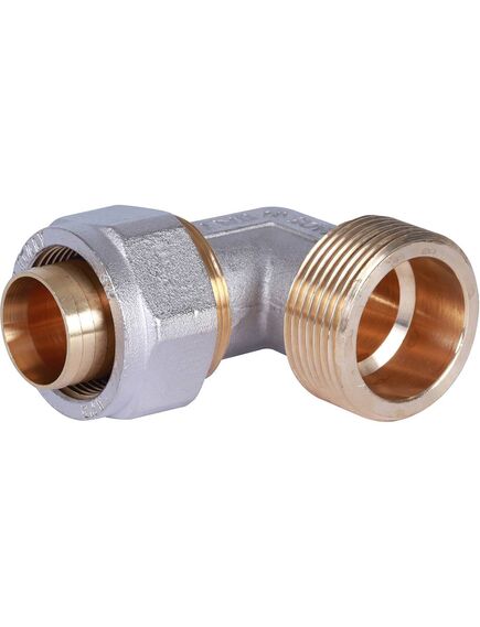 Купить SFS-0006-011432 STOUT Угольник с н/р 32xR 1 1/4" для металлопластиковых труб винтовой (SFS-0006-011432) по цене 1805 руб., в Санкт-Петебруге в интернет магазине 100-Систем, а также дургие товары STOUT из раздела Обжим и Фитинги Stout