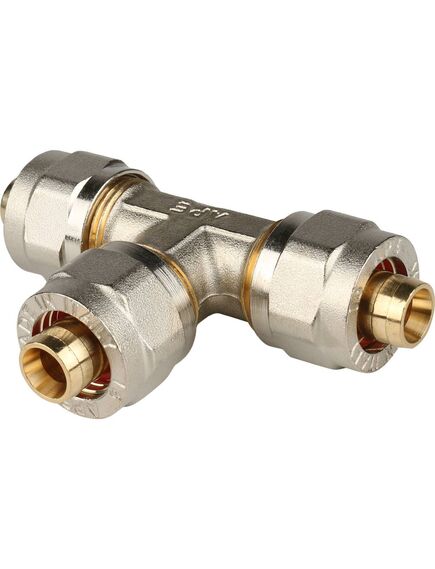 Купить SFS-0009-000016 STOUT Тройник 16х16х16 для металлопластиковых труб винтовой (SFS-0009-000016) по цене 969 руб., в Санкт-Петебруге в интернет магазине 100-Систем, а также дургие товары STOUT из раздела Обжим и Фитинги Stout