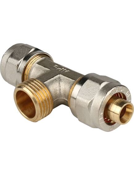 Купить SFS-0011-001216 STOUT Тройник с н/р 16xR 1/2" для металлопластиковых труб винтовой (sfs-0011-001216) по цене 743 руб., в Санкт-Петебруге в интернет магазине 100-Систем, а также дургие товары STOUT из раздела Обжим и Фитинги Stout
