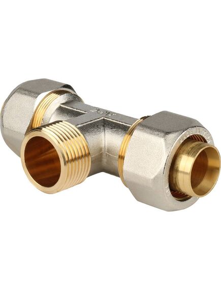 Купить SFS-0011-000132 STOUT Тройник с н/р 32xR 1" для металлопластиковых труб винтовой (SFS-0011-000132) по цене 2900 руб., в Санкт-Петебруге в интернет магазине 100-Систем, а также дургие товары STOUT из раздела Обжим и Фитинги Stout