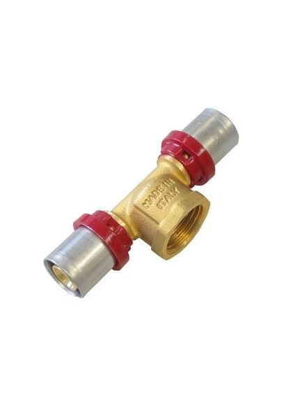 Купить Тройник 16*1/2"В*16 латунь (пресс) (1650031 / 1659G160416CZ) по цене 950 руб., в Санкт-Петебруге в интернет магазине 100-Систем, а также дургие товары  из раздела Пресс Tiemme 16 и Пресс