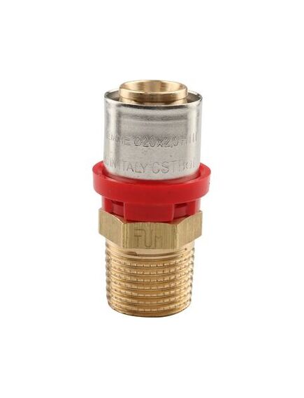 Купить Соединение прямое 20*1/2"Н латунь (пресс) (1650014 / 1650g002004cz) по цене 331 руб., в Санкт-Петебруге в интернет магазине 100-Систем, а также дургие товары  из раздела Пресс Tiemme 20 и Пресс