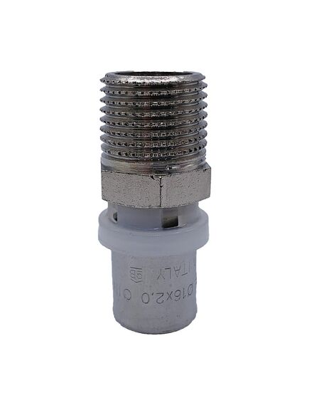 Купить Соединение прямое 16*1/2"Н SN (пресс) (1650393 / 1650sn) по цене 311 руб., в Санкт-Петебруге в интернет магазине 100-Систем, а также дургие товары  из раздела Пресс Tiemme 16 и Пресс