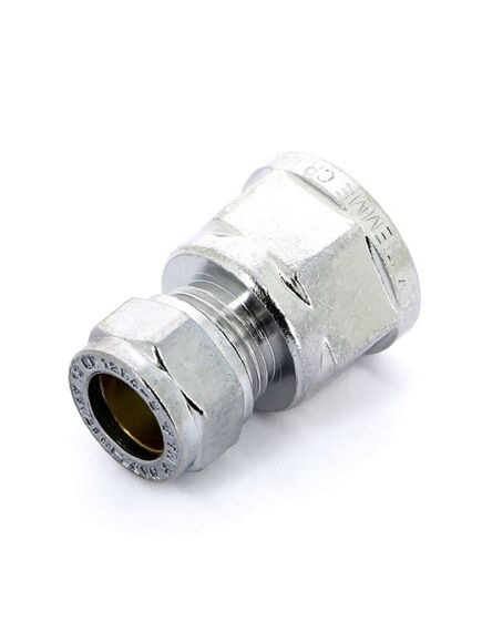 Купить Соединение прямое 15*1/2"В (обжим) (хром) (1130048 / 1102c001504cz) по цене 539 руб., в Санкт-Петебруге в интернет магазине 100-Систем, а также дургие товары  из раздела Обжим 15 и Обжим