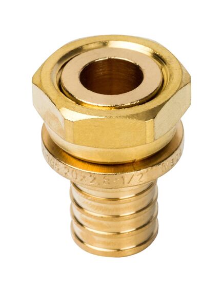 Купить SFA-0019-002012 STOUT Переходник с накидной гайкой 20xG 1/2" для труб из сшитого полиэтилена аксиальный (sfa-0019-002012) по цене 502 руб., в Санкт-Петебруге в интернет магазине 100-Систем, а также дургие товары STOUT из раздела Переходы для труб из сшитого полиэтилена Stout и Трубы и фитинги из сшитого полиэтилена Stout